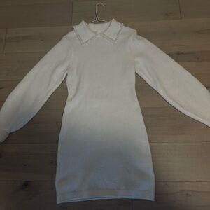 Pearl Collar Knit Dress